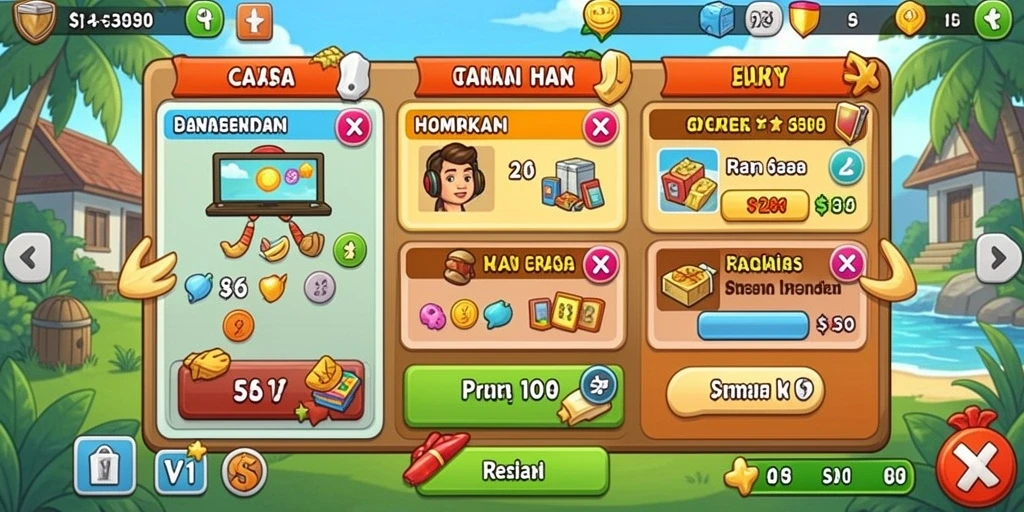 Sistem hadiah yang memotivasi pemain.