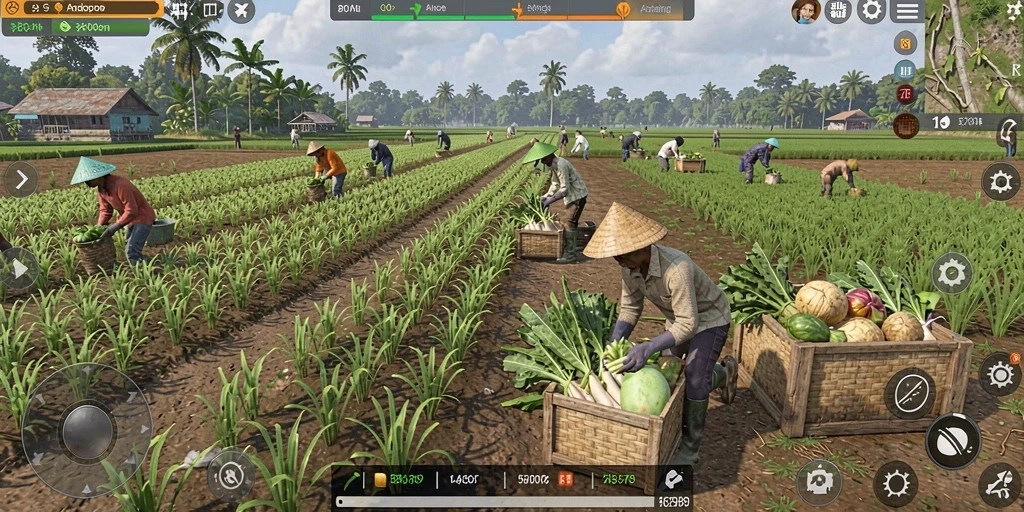 Screenshot 3 menampilkan upgrade senjata karakter yang mengesankan.